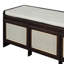 Banc de rangement pour chaussures rembourré de 48 pouces avec compartiment relevable et tiroirs en rotin-133033490
