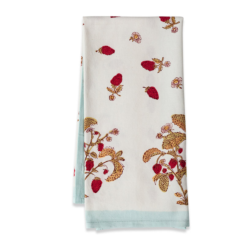 Strawberry Floral Waffle Dish Cloth