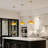 1-Golden brown dimmable glass pendant light