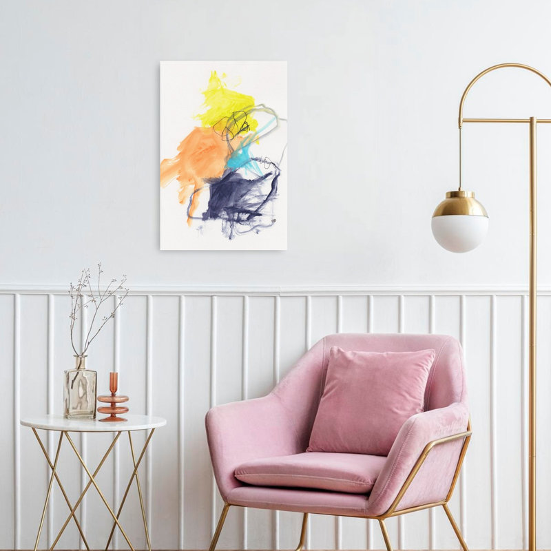 Art abstrait coloré et audacieux, 24" H x 16" W