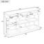 Console rétro avec grand rangement, tablettes ouvertes et tiroirs pour le salon-777548917