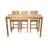 Huntington 3 - Person Solid Wood Solid Wood Top Four Leg Dining Set-96323201
