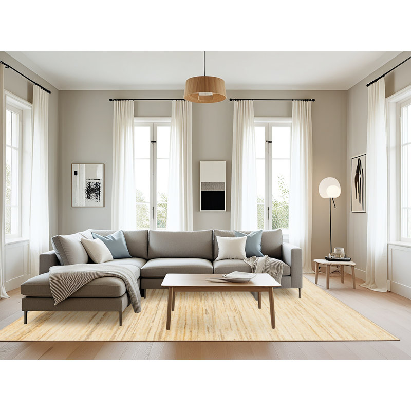 Tapis décoratif multicolore à motif abstrait, Rectangle 8 pi x 12 pi