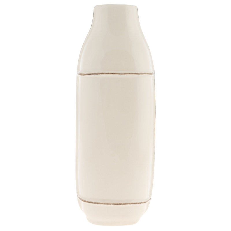 Vase plat (F23), H 8 po x l 8,26 po x P 8 po