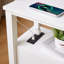 Table de bout à chargement rustique Enric avec tiroirs et ports USB-126137651