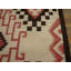 Antique Light Ivory Color Tribal Geometric Native American Flatweave Navajo Rug