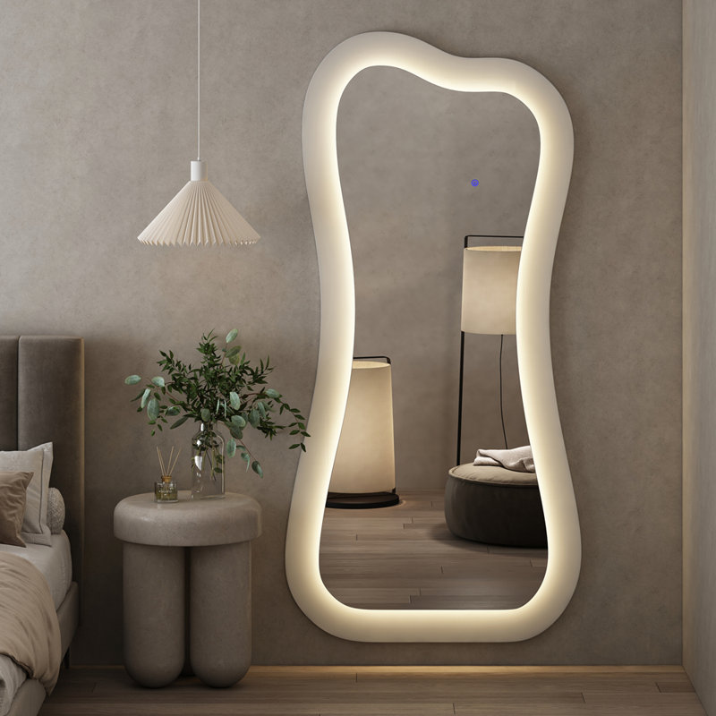 Agesilao Asymmetrical LED Lighted Full Length Mirror