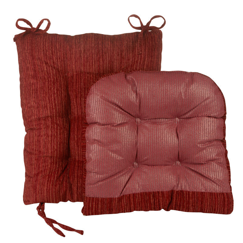Ensemble de coussins de chaise berçante antidérapants, Rouge grenat
