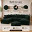 7 Seater Corduroy Sofa Bed-400881486