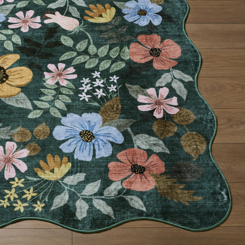 Tapis tissé à la machine Eavan, Tapis de couloir 2 pi 6 po x 8 pi