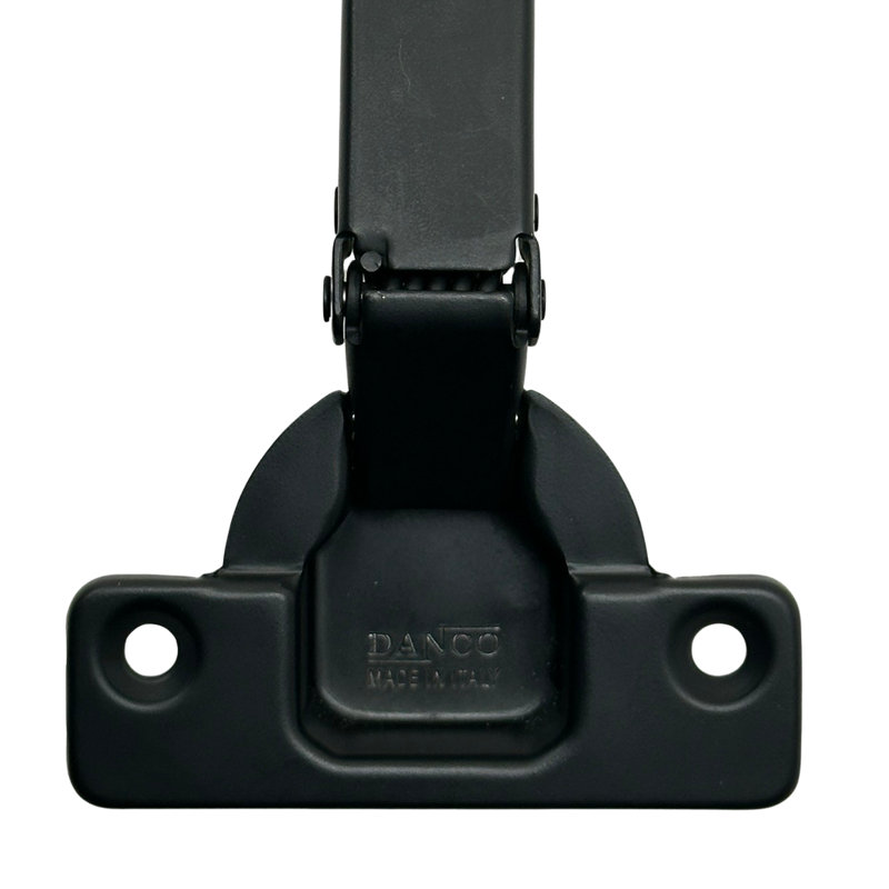 Kit 6 Hinge 105 Degree + Cross Plate Frameless Soft Close 3D Cam Clip On Half Overlay Matte Black, Matte Black
