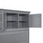 Grand lit escamotable mural avec armoires, gris