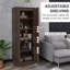 Armoire de rangement moderne de 69 po de hauteur avec tablettes mobiles - Armoire garde-manger avec portes à fermeture en douceur-1312063535