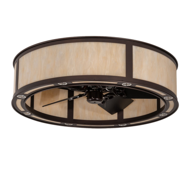 Smythe Craftsman Downrod Flush Mount Ceiling Fan