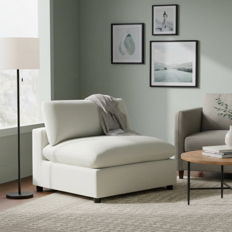 Chaise 40" 40" Polyester Ivoire, Polyester ivoire