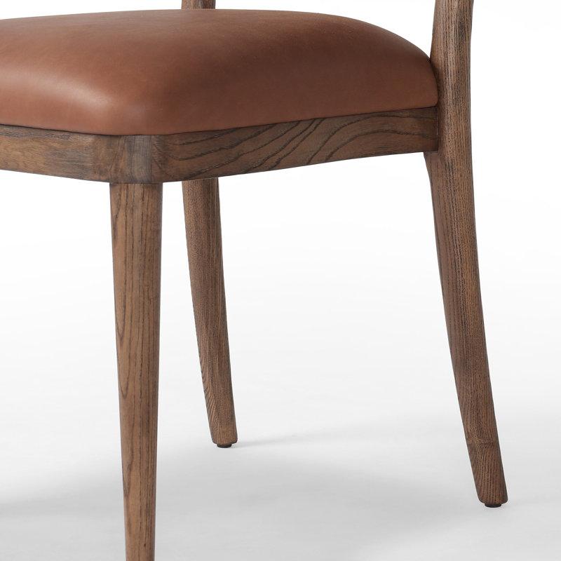 Bella Leather Upholstered Dining Chair, Brown