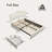 Full Bed Frame With 4 Storage Drawers, Led Lights And Usb Ports, Upholstered Platform Bed Solid Wooden Slats Support, Beige-1676786112-1676786113