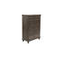 Commode 5 tiroirs en bois gris foncé antique