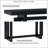 Contemporary Console Table with Wood Top, Extra Long Entryway Table for Entryway, Hallway, Living Room, Foyer, Corridor-349501996