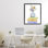 Vase de fleurs sur cadre flottant, conception de Marcus Prime