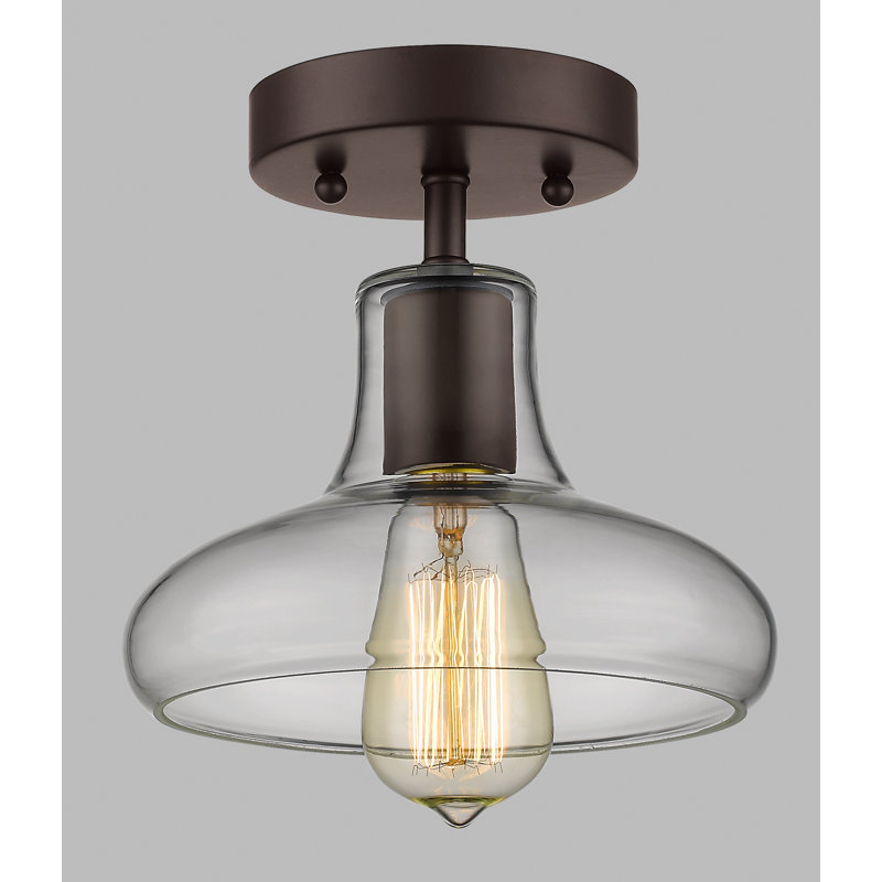 Hitchin Glass Semi Flush Mount