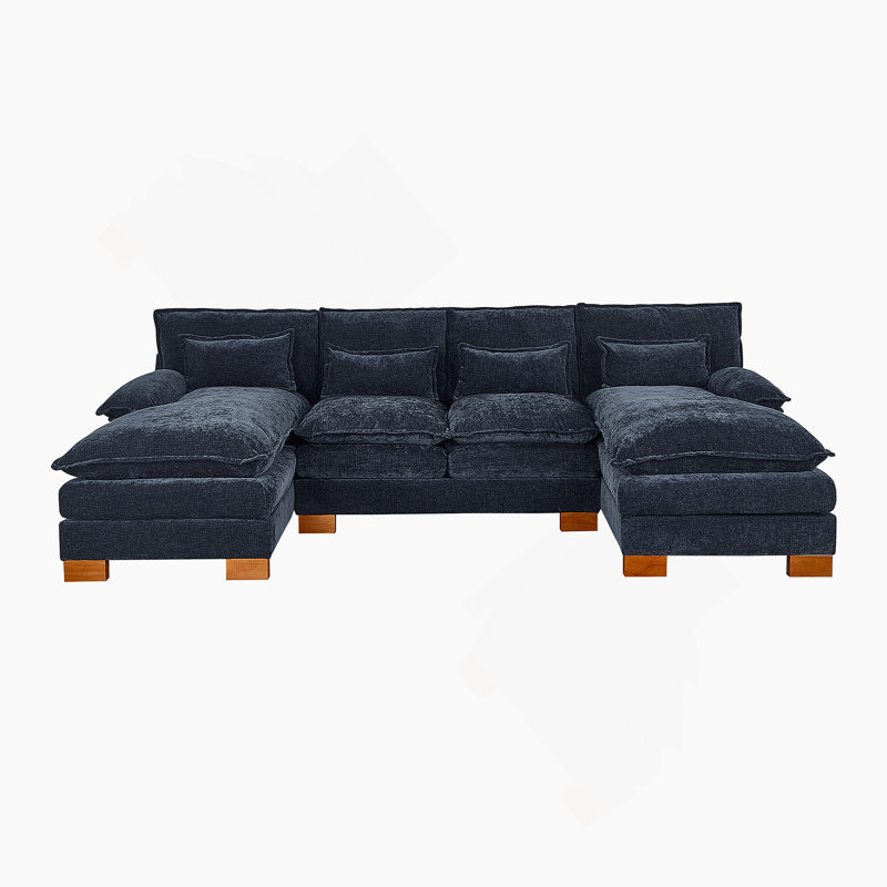 Canapé-lit double luxueux avec caractéristiques avancées, Bleu