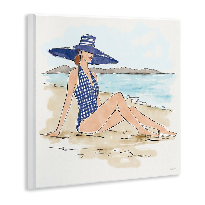  Sun Bathing Beauty Wall Plaque Art by Anne Tavoletti
