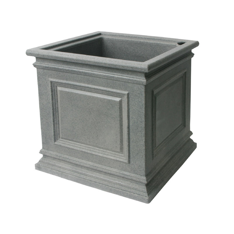 Takeia Square Planter Box, Warm Gray