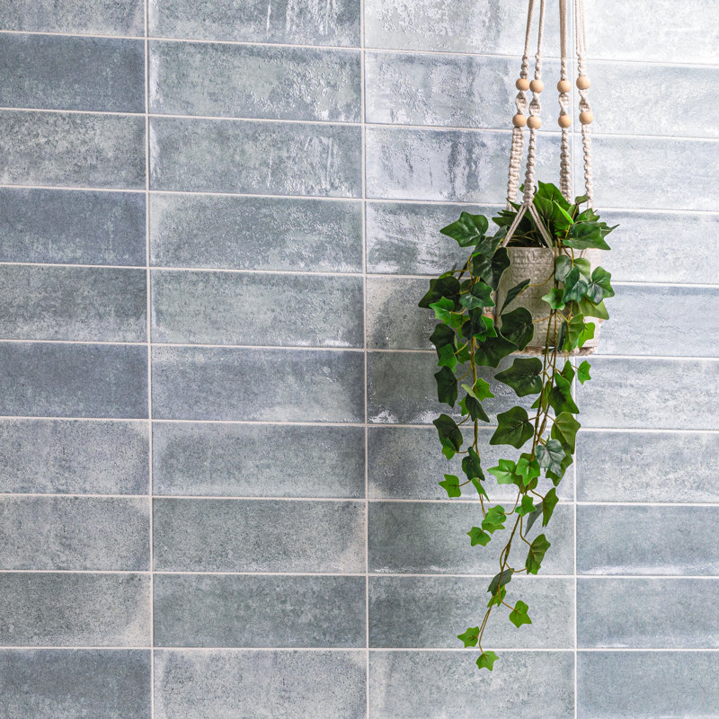 Clayhaven 4 in. x 12 in. Matte Ceramic Subway Wall Tile,  Mirage Sky