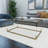 Honea Metal Gold Coffee Table with Clear Glass Top and Acrylic Legs