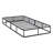Twin Mattress Foundation 1Pc Black Metal Frame With Textured Fabric Cover-1857304374