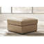 Repose-pieds carré en cuir Bandon
