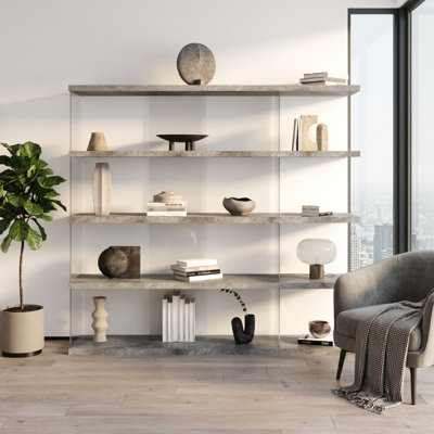 Gravity 70.9" Bookcase with Matte Finish