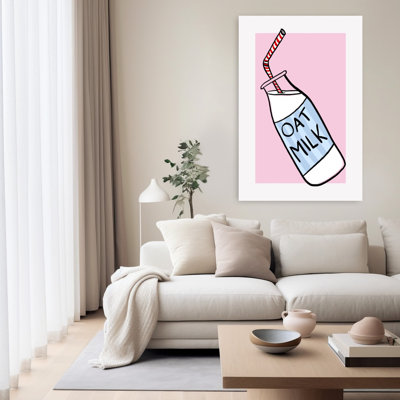 Oat Milk Delight Contemporary Modern Wall Art