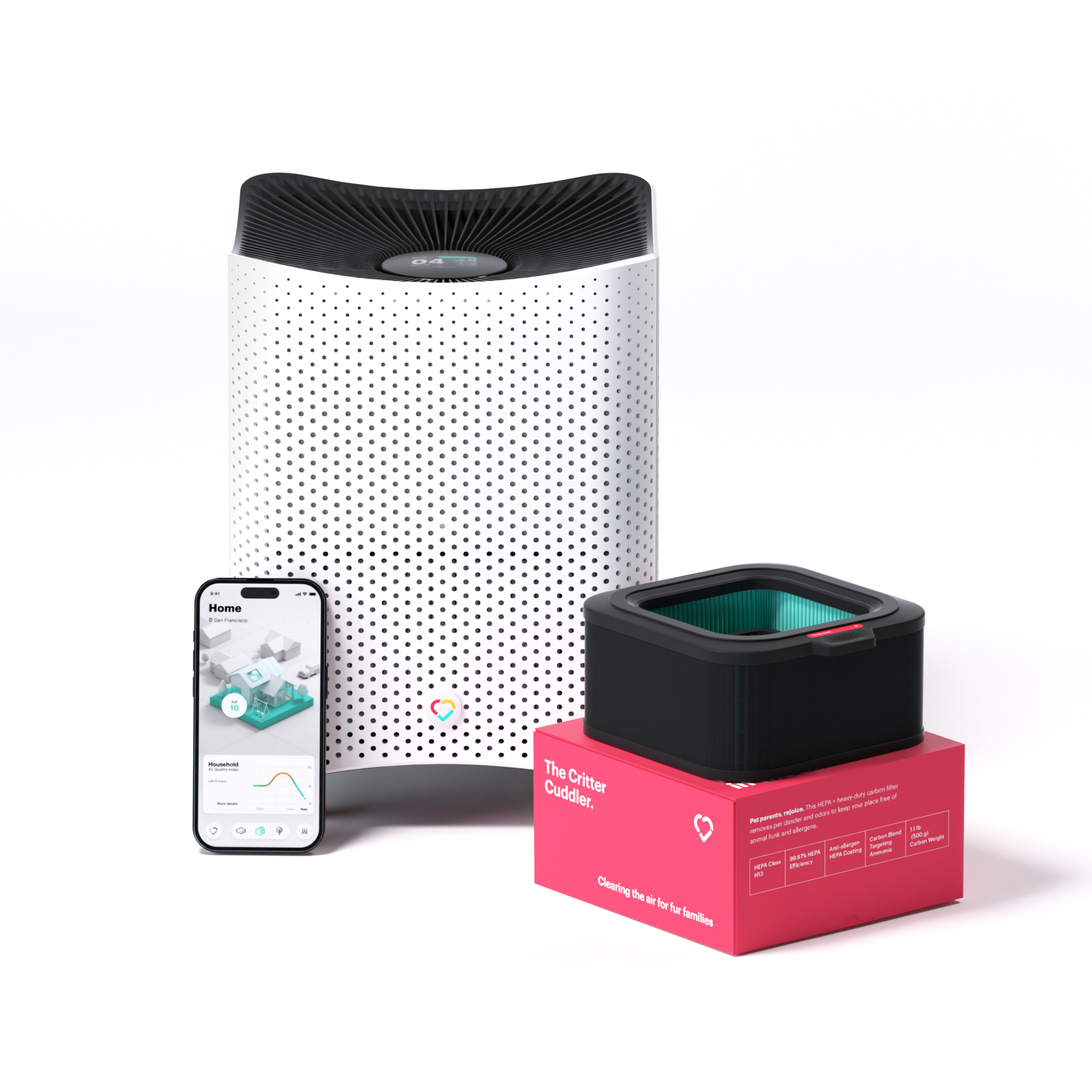 Mila Air Purifier with Critter Cuddler Filter for Pets Wayfair