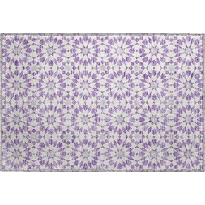 Premium Machine Washable Tweedy Lavender Rug