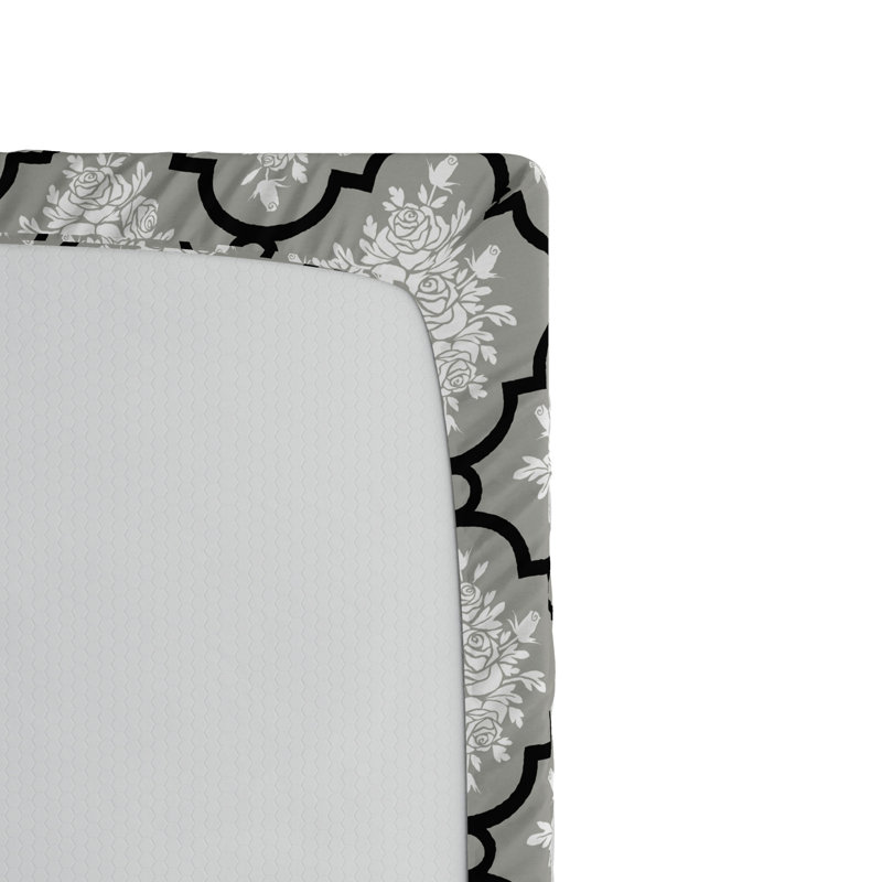 Microfiber Floral Fitted Sheet, Full Fitted Sheet