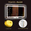 Miroir de salle de bain rectangulaire à DEL sans cadre anti-buée-111854506