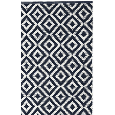 Harlow Hand Woven Cotton Geometric Rug