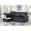 Canapé-lit modulaire réversible en cuir Vegan