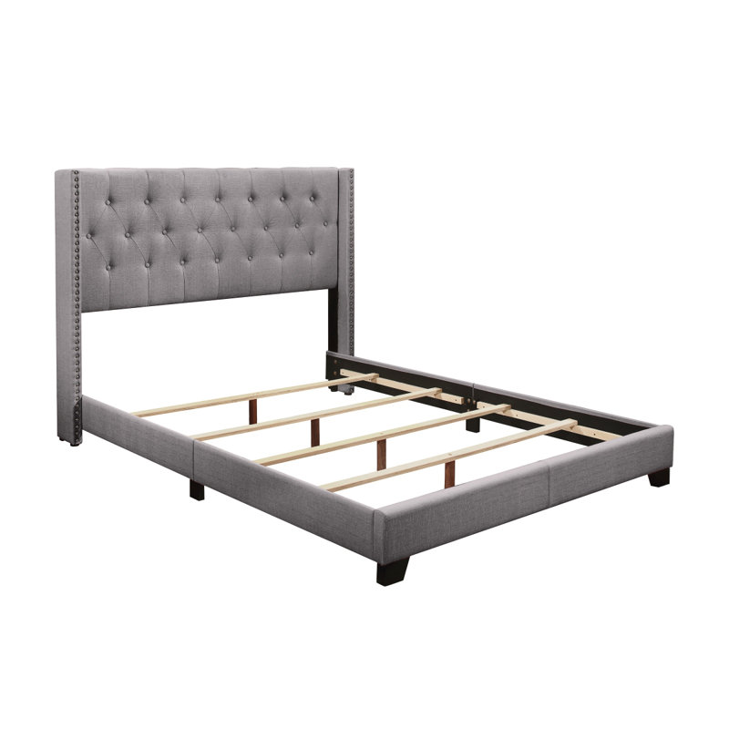 Mynatt Upholstered Bed, King, Gray