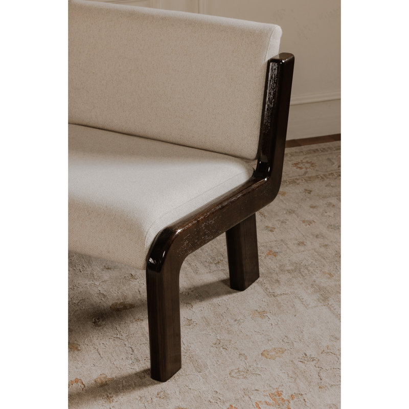 Chaise d'appoint large 32,3 po Edie, Ivoire moucheté