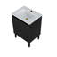 Meuble-lavabo de 24 po avec lavabo, structure autoportante pour la stabilité, portes à fermeture douce pour un fonctionnement silencieux, finition en chêne élégant pour une esthétique moderne (lavabo blanc)-1285999904-1285999917