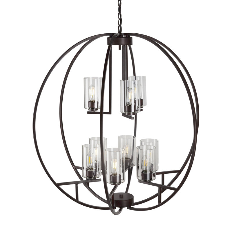 Demontrey 9 - Light Dimmable Lantern Globe Chandelier