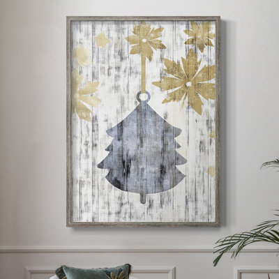 «Christmas Holiday Art», impression encadrée - Bois massif XMA171709