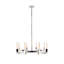 Lustre géométrique à 8 lumières de style bougie Donnell-23119848-23119846