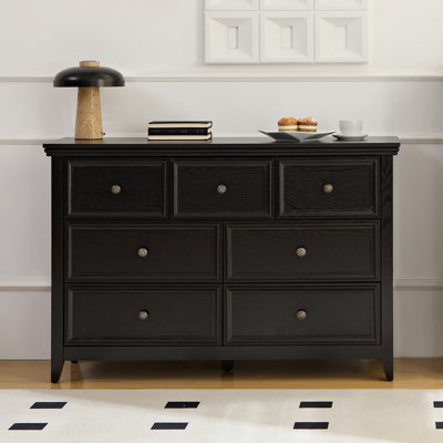 Farmhouse 7-drawer Dresser Extra Deep Storage Rustic Storage Chest Organizer For Master Bedroom & Living Space by Winston Porter