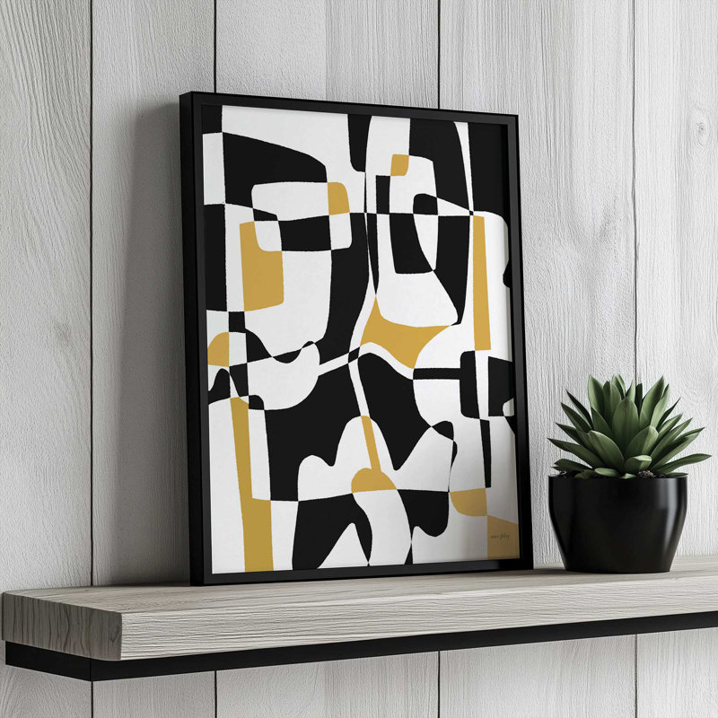 Reproduction d'art «conflit espace I» par Amber Sterling, L 18 po x H 24 po, Blanc, Impression encadrée