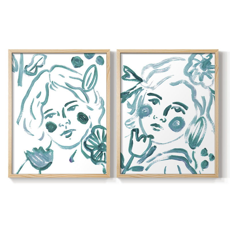Fleur en herbe III - reproduction encadrée de qualité supérieure - prête à être accrochée - aucun clou requis - aucun clou requis