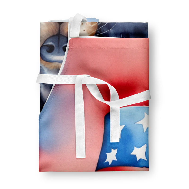 Patriotic American Apron, Black Cocker Spaniel
